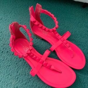Neon pink Rock & Republic sandals